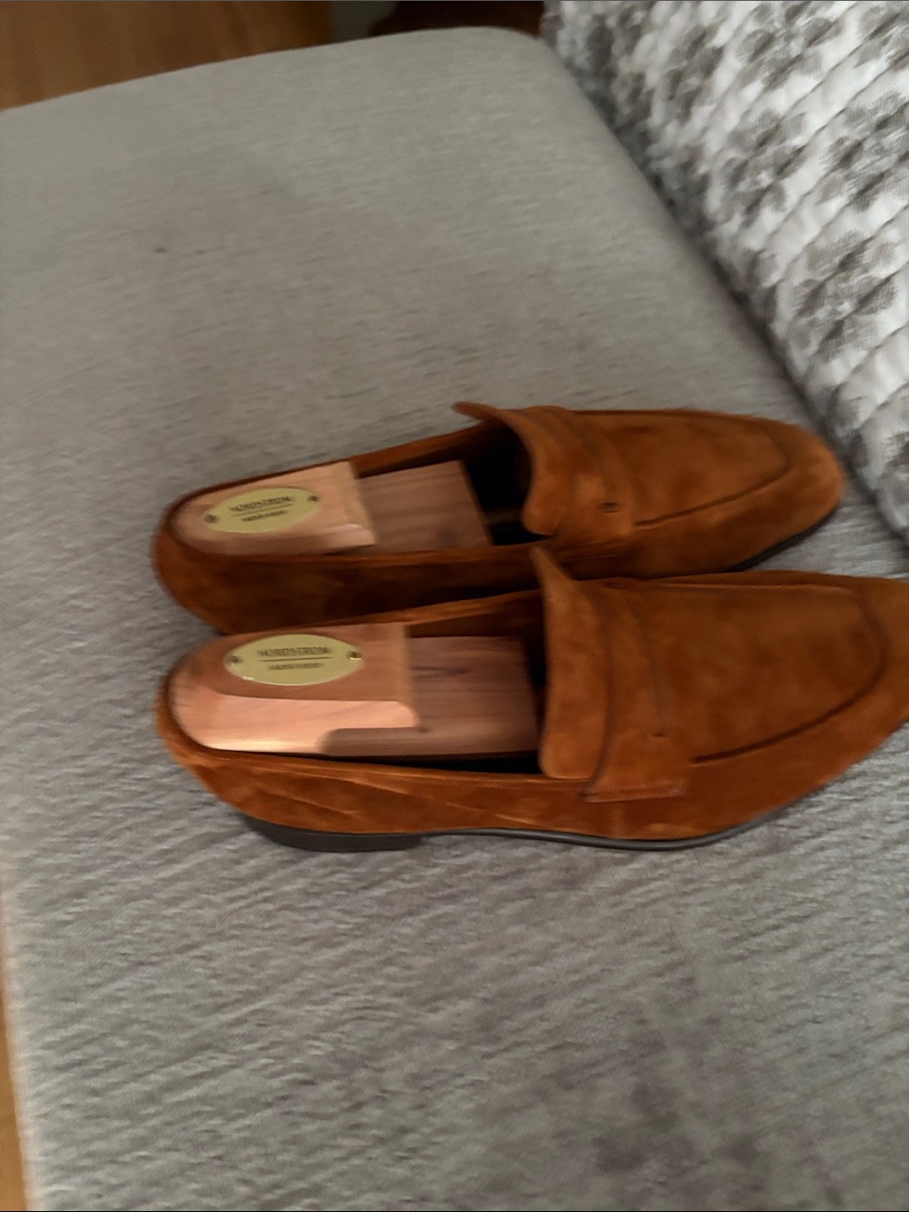 Ermenegildo Zegna Chestnut Suede Penny Loafers